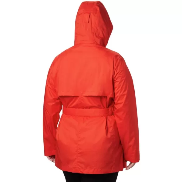 Columbia Womens Pardon My Trench Rain JacketBold Orange