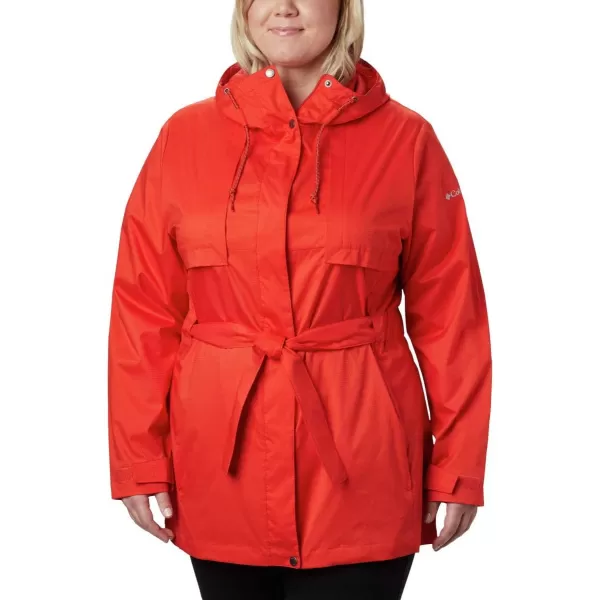 Columbia Womens Pardon My Trench Rain JacketBold Orange