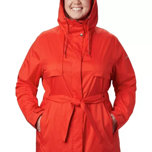 Columbia Womens Pardon My Trench Rain JacketBold Orange