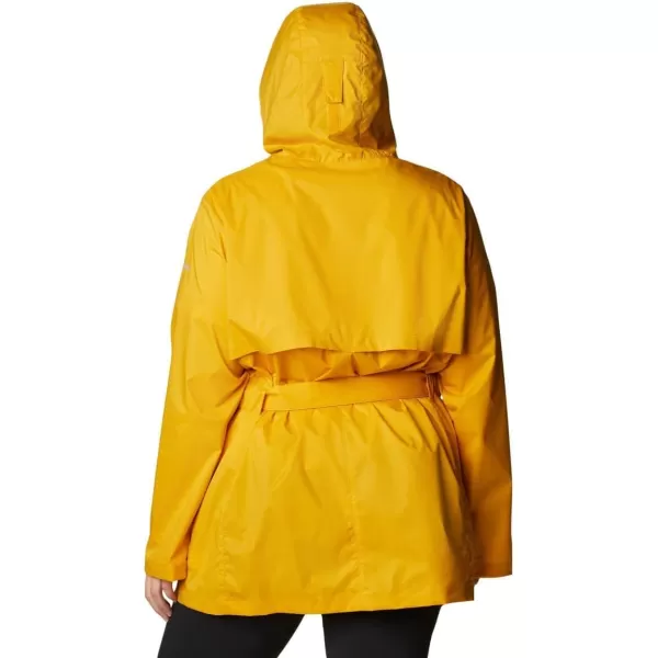 Columbia Womens Pardon My Trench Rain JacketBright Gold