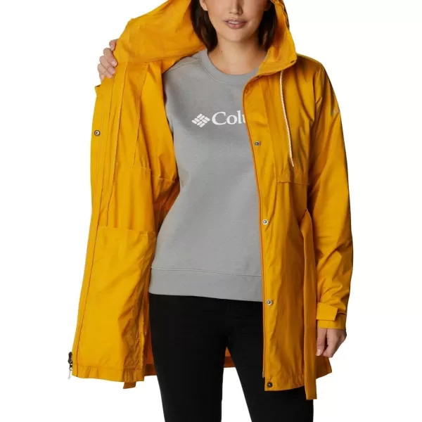 Columbia Womens Pardon My Trench Rain JacketBright Gold