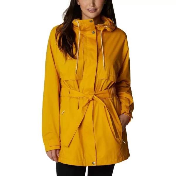 Columbia Womens Pardon My Trench Rain JacketBright Gold