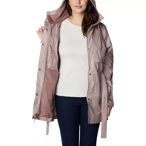 Columbia Womens Pardon My Trench Rain JacketMauve Vapor