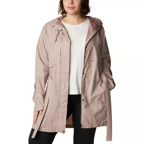 Columbia Womens Pardon My Trench Rain JacketMauve Vapor