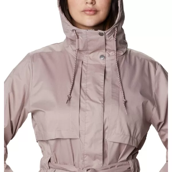 Columbia Womens Pardon My Trench Rain JacketMauve Vapor