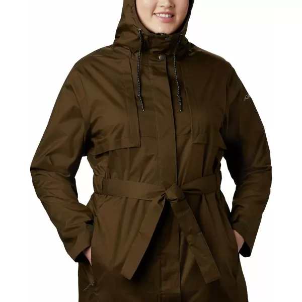 Columbia Womens Pardon My Trench Rain JacketOlive Green