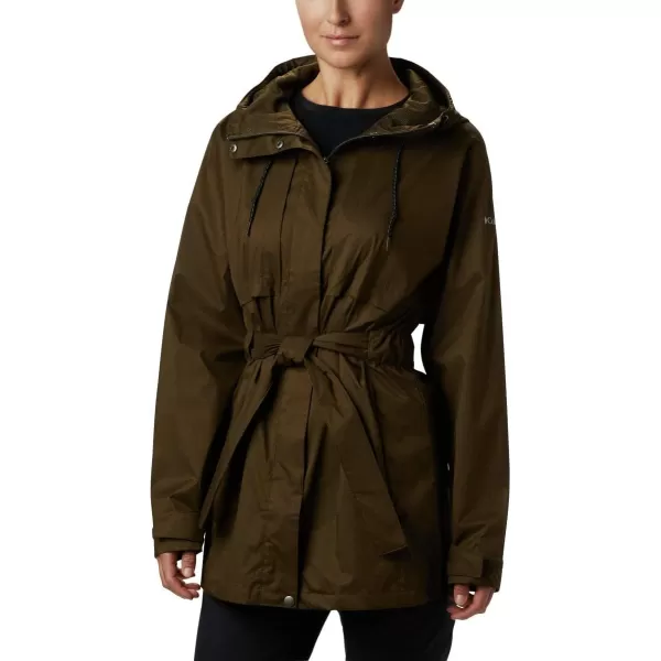 Columbia Womens Pardon My Trench Rain JacketOlive Green