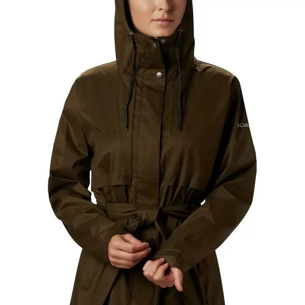 Columbia Womens Pardon My Trench Rain JacketOlive Green