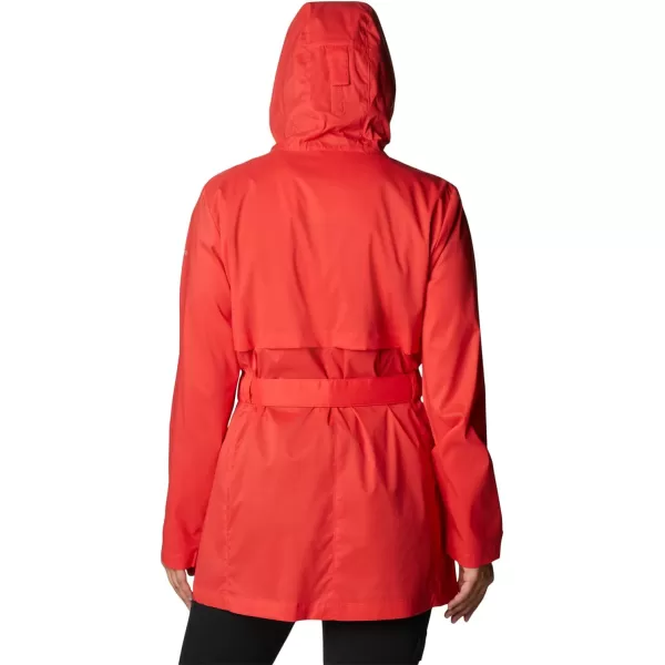 Columbia Womens Pardon My Trench Rain JacketRed Hibiscus