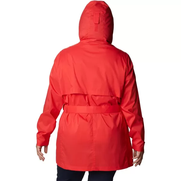 Columbia Womens Pardon My Trench Rain JacketRed Hibiscus