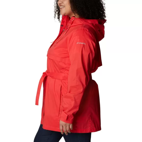 Columbia Womens Pardon My Trench Rain JacketRed Hibiscus