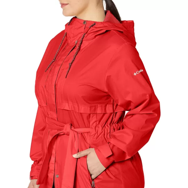 Columbia Womens Pardon My Trench Rain JacketRed Lilly