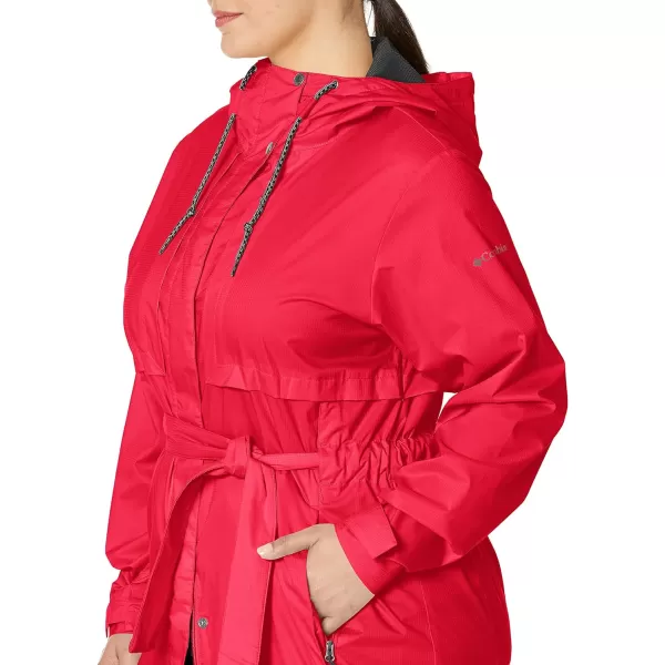 Columbia Womens Pardon My Trench Rain JacketRed Lily