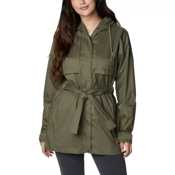 Columbia Womens Pardon My Trench Rain JacketStone Green