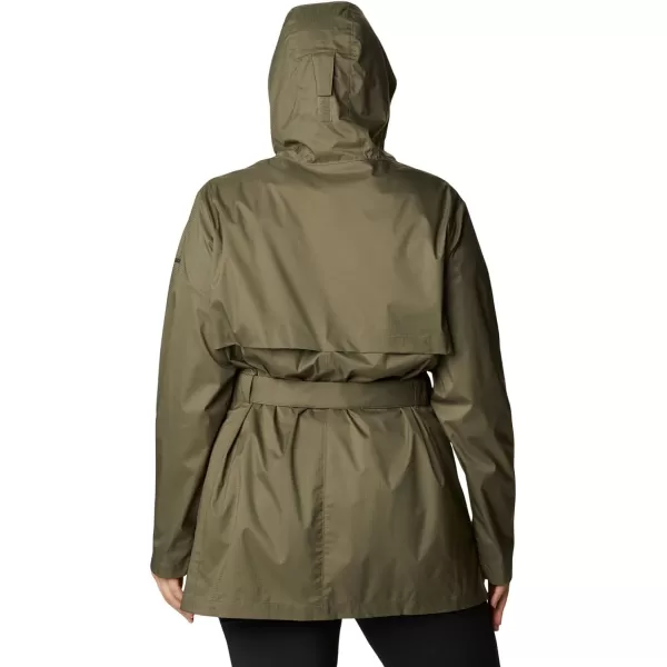 Columbia Womens Pardon My Trench Rain JacketStone Green