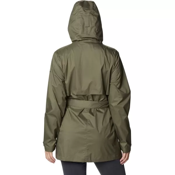 Columbia Womens Pardon My Trench Rain JacketStone Green