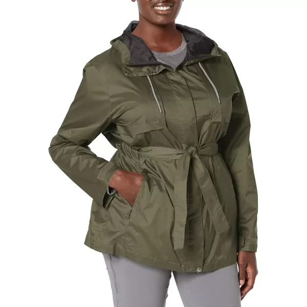 Columbia Womens Pardon My Trench Rain JacketStone Green