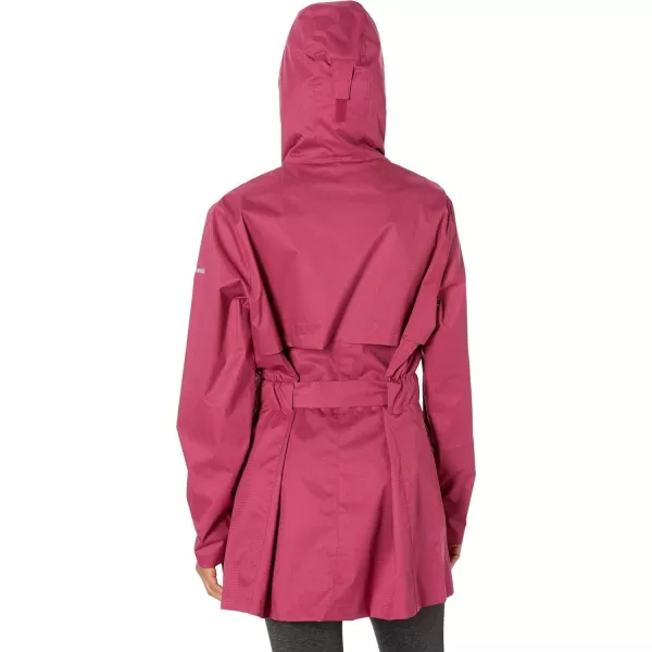 Columbia Womens Pardon My Trench Rain JacketWine Berry