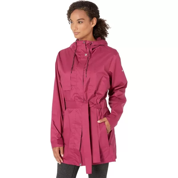 Columbia Womens Pardon My Trench Rain JacketWine Berry