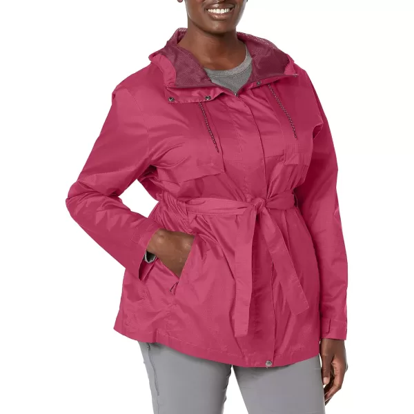 Columbia Womens Pardon My Trench Rain JacketWine Berry