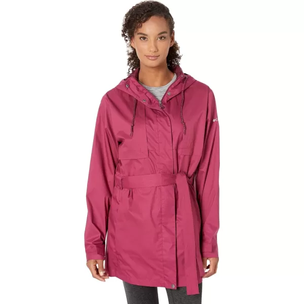 Columbia Womens Pardon My Trench Rain JacketWine Berry