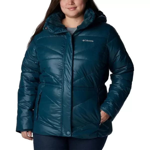Columbia Womens Peak to Park Ii Insulated Hooded JacketNight Wave Gunmetal