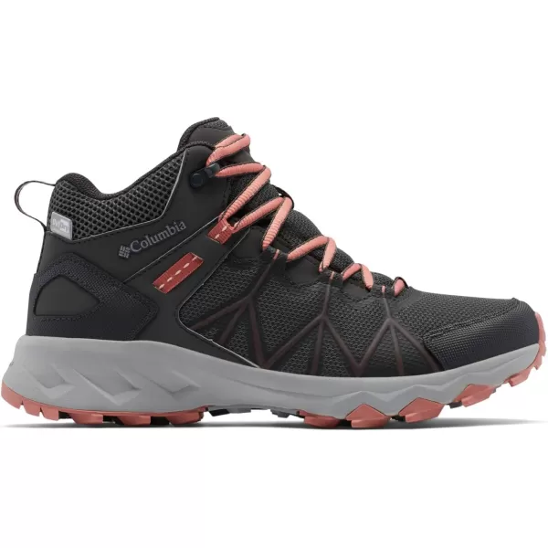 Columbia Womens Peakfreak Ii Mid Outdry Hiking ShoeDark GreyDark Coral