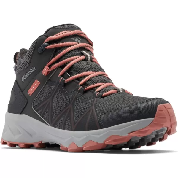 Columbia Womens Peakfreak Ii Mid Outdry Hiking ShoeDark GreyDark Coral