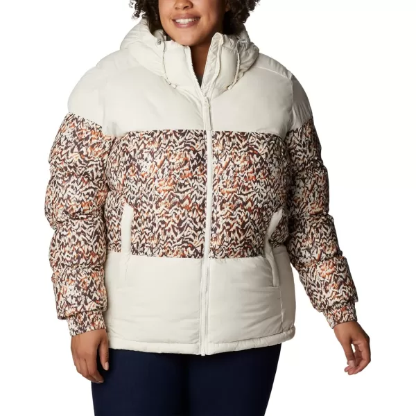 Columbia Womens Pike Lake Ii Insulated JacketChalkWarm Copper Terrain Print