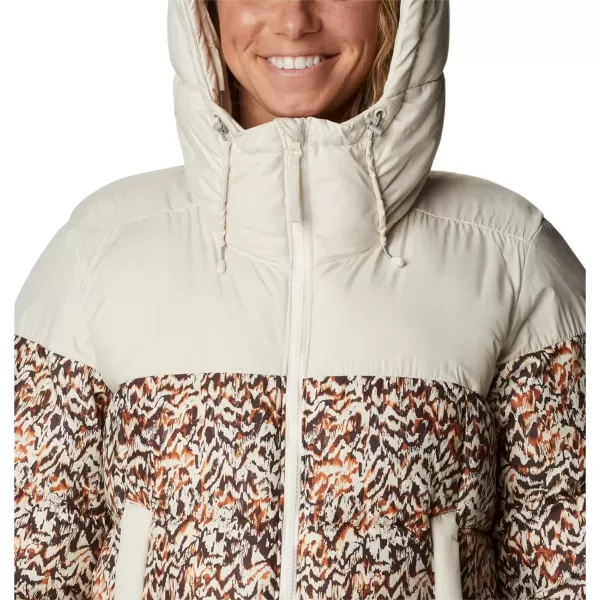 Columbia Womens Pike Lake Ii Insulated JacketChalkWarm Copper Terrain Print