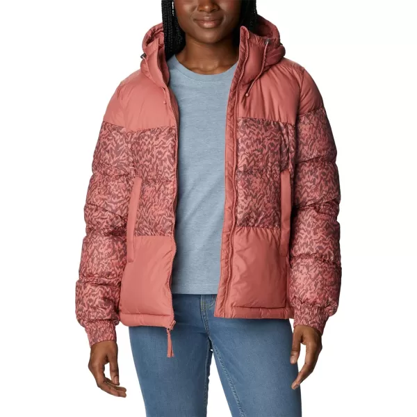 Columbia Womens Pike Lake Ii Insulated JacketDark CoralDark Coral Terrain Print