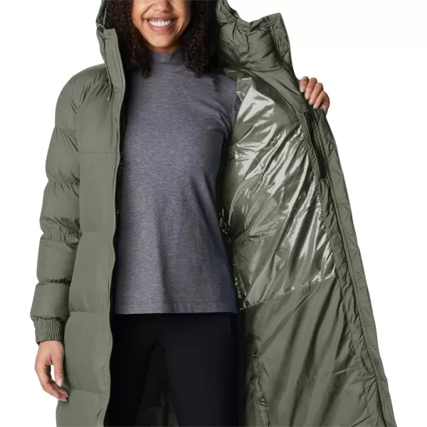 Columbia Womens Pike Lake Long JacketStone GreenOlive Green