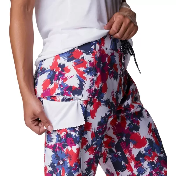 Columbia Womens Pleasant Creek Board ShortWhite Typhoon Blooms Multi