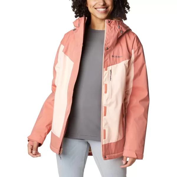 Columbia Womens Point Park Insulated JacketDark Coral SheenPeach Blossom