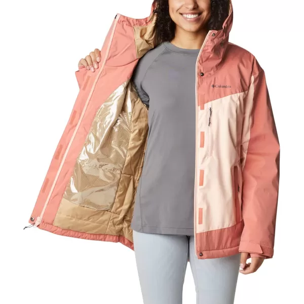 Columbia Womens Point Park Insulated JacketDark Coral SheenPeach Blossom