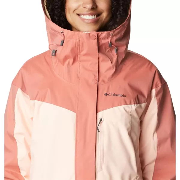 Columbia Womens Point Park Insulated JacketDark Coral SheenPeach Blossom