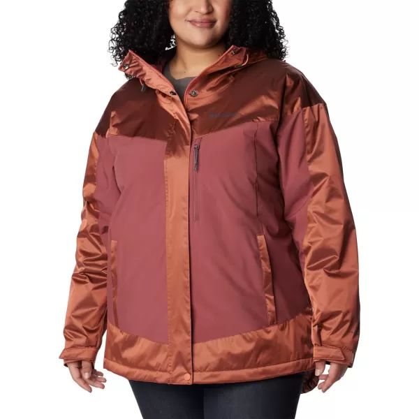 Columbia Womens Point Park Insulated JacketFaded Peach Sheen Beetroot