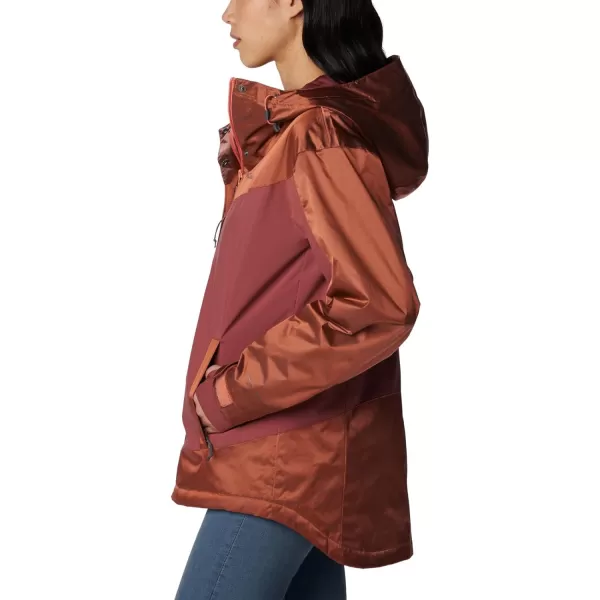 Columbia Womens Point Park Insulated JacketFaded Peach Sheen Beetroot