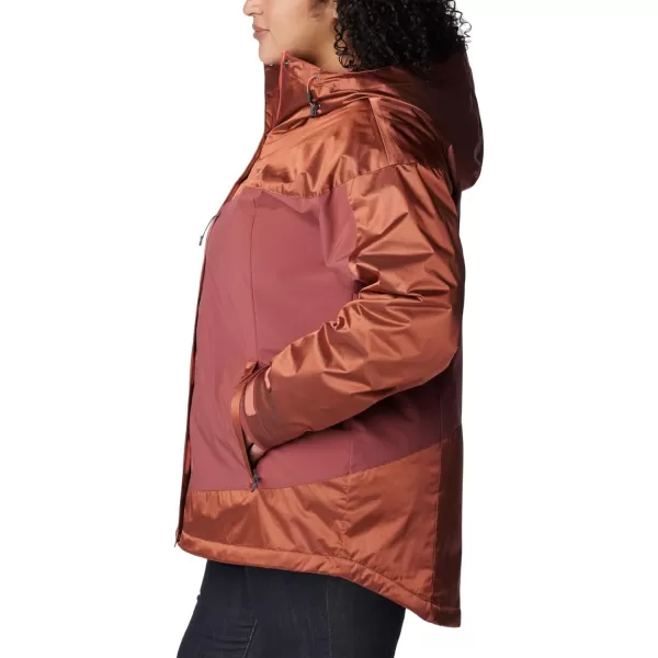 Columbia Womens Point Park Insulated JacketFaded Peach Sheen Beetroot