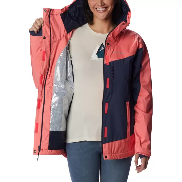 Columbia Womens Point Park Insulated JacketNeon Sunrise SheenNocturnal