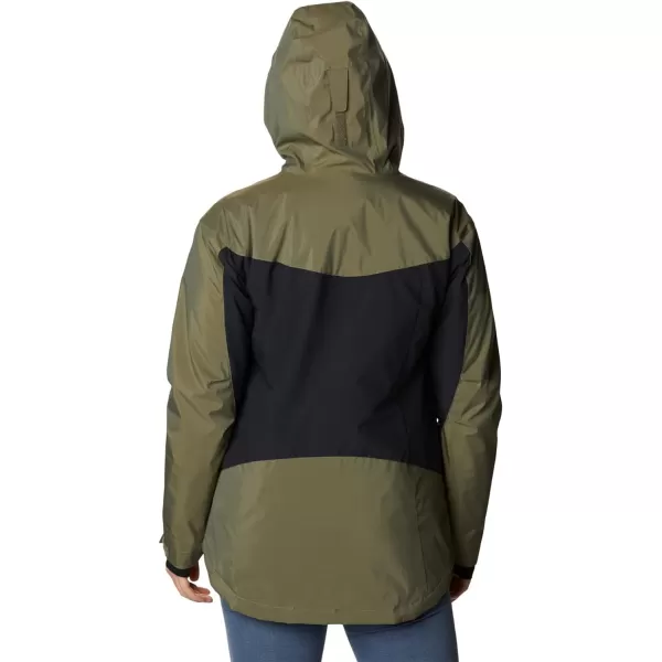 Columbia Womens Point Park Insulated JacketStone Green SheenBlack