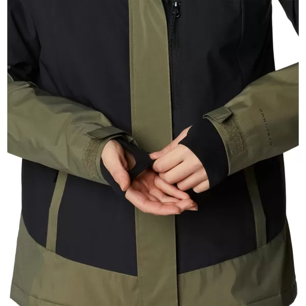 Columbia Womens Point Park Insulated JacketStone Green SheenBlack