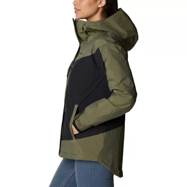 Columbia Womens Point Park Insulated JacketStone Green SheenBlack