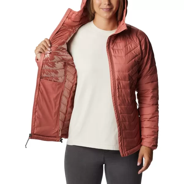 Columbia Womens Powder Lite Hooded JacketDark Coral