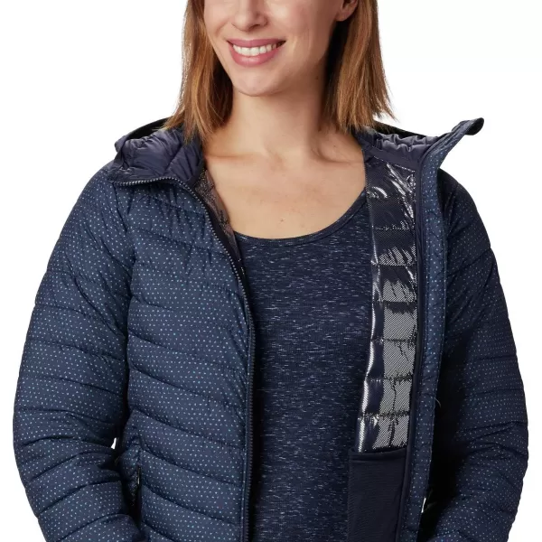 Columbia Womens Powder Lite Hooded JacketDark Nocturnal Sparkler Print