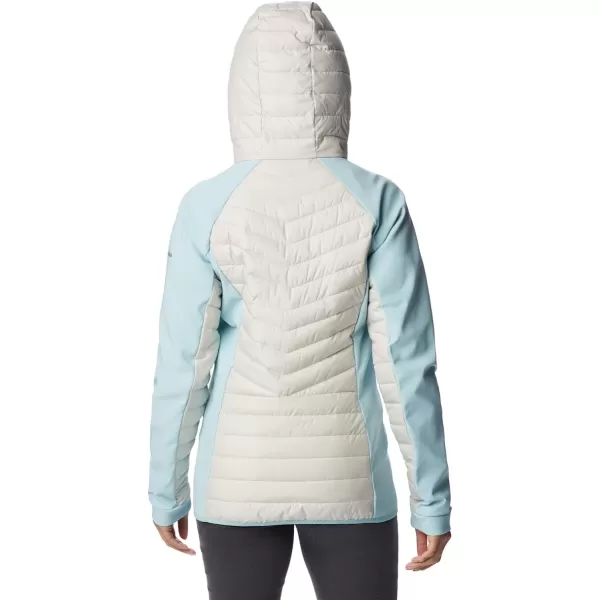 Columbia Womens Powder Lite Hybrid Hooded JacketDark Stone Aqua Haze