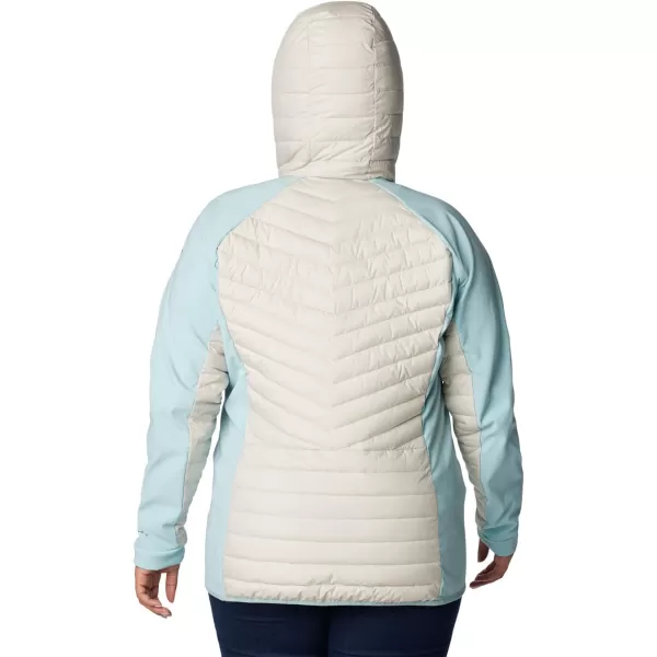 Columbia Womens Powder Lite Hybrid Hooded JacketDark Stone Aqua Haze