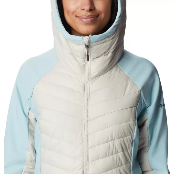 Columbia Womens Powder Lite Hybrid Hooded JacketDark Stone Aqua Haze