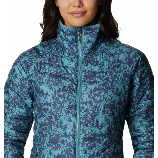 Columbia Womens Powder Lite JacketCanyon Blue Florescence Print