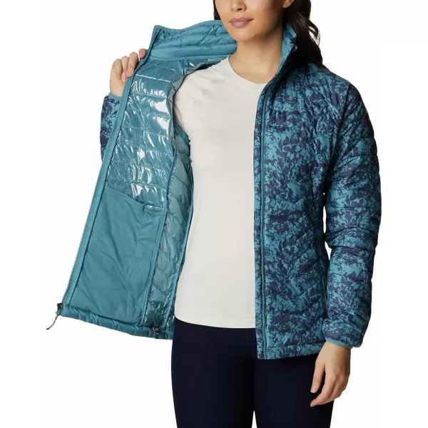 Columbia Womens Powder Lite JacketCanyon Blue Florescence Print